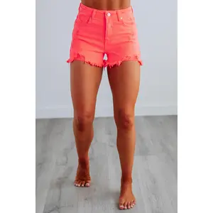 Mae Risen Shorts - Neon Coral