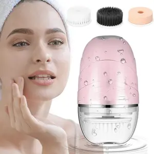 Rechargeable Electric Face Brush Waterproof Ionic Facial Massager, Deep Cleaning Bubble Accelerator, Home Use Massage Kit
