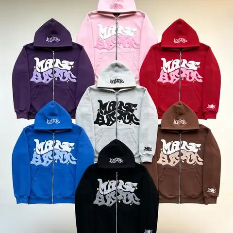 Y2K Graffiti Letter Zip Hoodie, Men Women Oversized Streetwear Jacket, Gothic Hip Hop Full-Zip Sweatshirt with 3D Print, Casual Harajuku Style Top，Women's outerwear, men's sports jacket