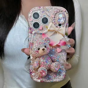 Creative phone case with creamy wavy edges, thick and shockproof, 2D flat style, drop-proof and scratch-resistant, suitable for iPhone 17/16/15/14/13/12/11/X/XS/XSMAX, can be given as a holiday gift to friends, family, or yourself