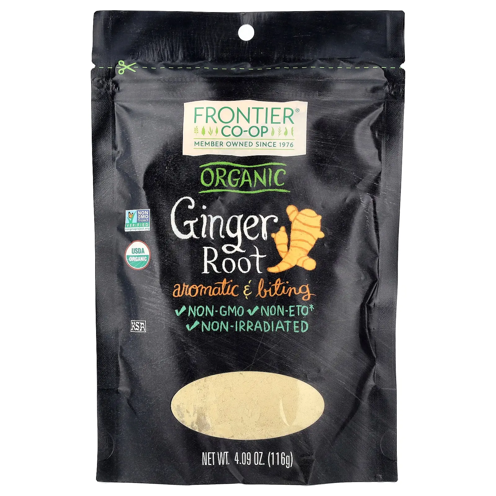 Frontier Co-op Organic Ginger Root, 4.09 oz (116 g)