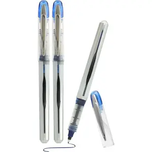Fluency Liquid Ink Pens, 0.7mm Medium Tip Rollerball Pens, Refillable  Ink, Smooth Quick-Dry Writing Pens for Office, School & Journaling, Blue - Pack of 3