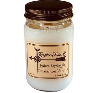 Cinnamon Vanilla - Soy Candle Decor Fragrance holiday candle candles wax premium candle gift candle gift holiday gift natural soy Highly Scented small business first valentine handmade candle buy eco friendly decor present decorative candle woodwick batch