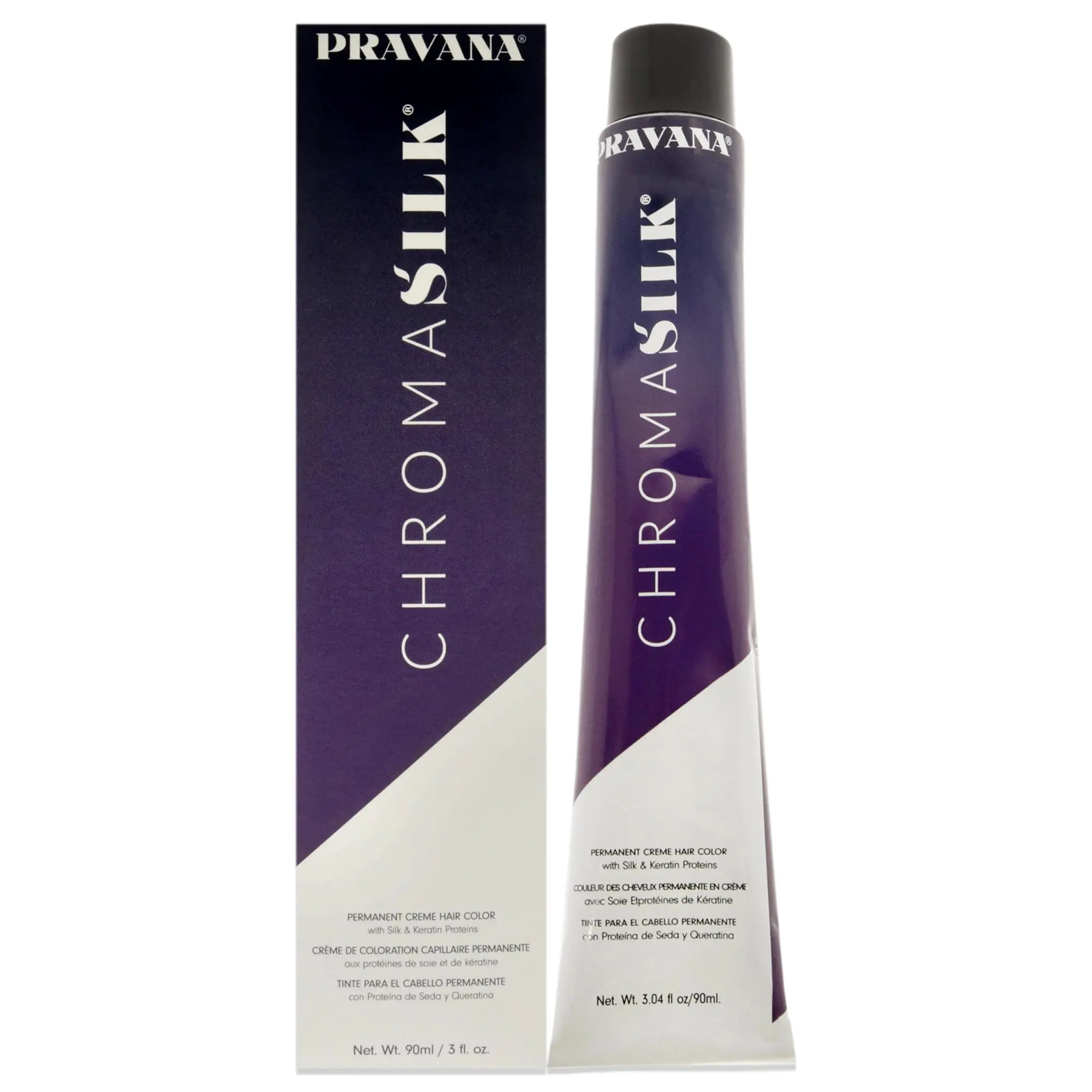 Pravana ChromaSilk Creme Permanent Dye - 6.37 Dark Golden Violet Blonde Unisex Hair Color, 3 oz