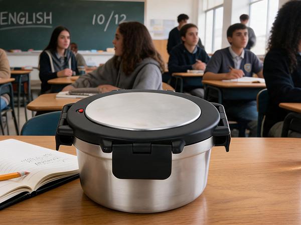 28oz Double Wall Vacuum Insulated Anti-Stain Stainless Steel Thermal Lunch Box - 800ml Leakproof Airtight Round Bowl, Compact Multifunctional Dishwasher Safe Container for Packing Lunch for My Kid, Office/Travel