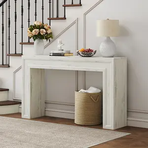 55 Inch Long Console Table, Sofa Table Behind Sofa, Wooden Entryway Table, Farmhouse Entryway Table for Entry, Hallway, Living Room