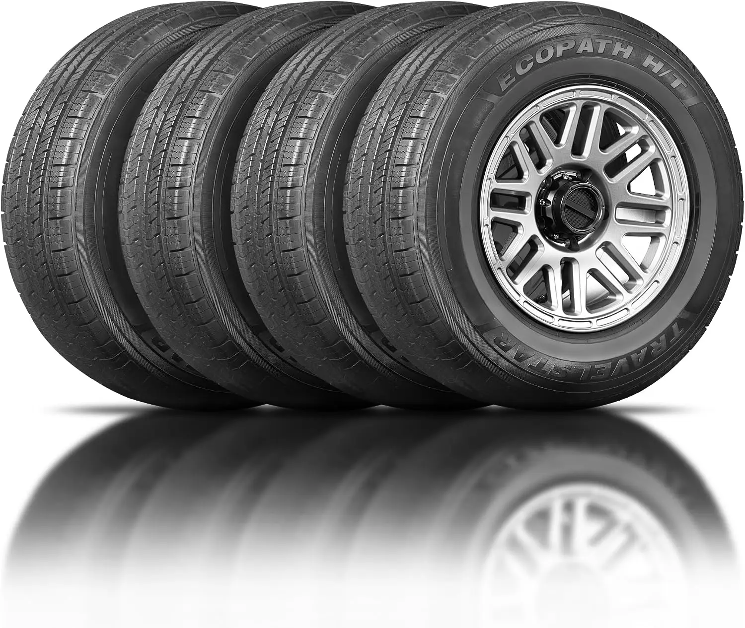 Set of 4 Travelstar EcoPath H/T LT245/75R16 120/116S Load Range E 10PR Tire | High Performance All Season Highway Terrain SUV/Light Truck Tire 245/75/16 Three-Year Road Hazard Warranty (Tire Only)