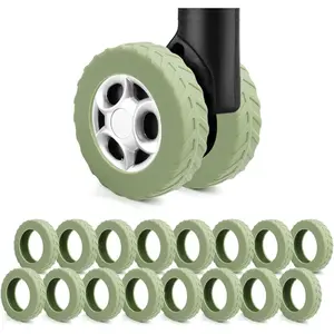 Luggage Wheel Covers,Silicone Suitcase Wheel Cover for 2-2.4'' Spinner Wheel,Reusable Carry On Luggage Wheel Protector,Upgrade Suitcase Wheel Protective,Essential Travel Accessories