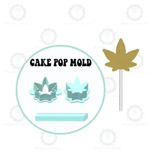 Bud Leaf Cake Pop Mold | Deluxe Cutter, Popper, and Tray Option