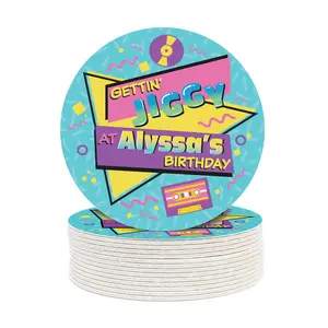 Custom 90s Birthday Party Coasters