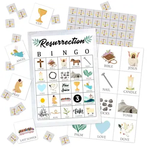 Bible Bingo Game 24 Players Christian Sunday Church Bingo Cards for Women Men Party Favors for Family Open Day Friends Holiday Party Activities Supplies Party Decoration Bingo Game- JK0104