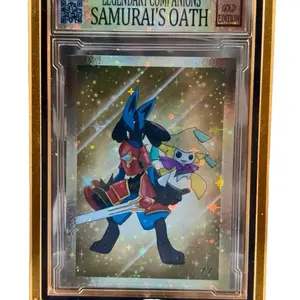 Lucario Samurai Themed Art Collectible Card