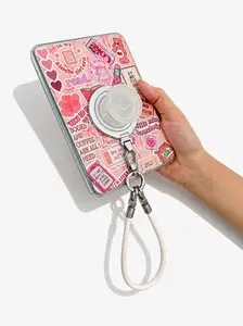 Magnetic Charm with Phone Grip Base for Kindle & Phone – Short Beaded Phone Chain, Anti-Theft Hands-Free Wrist Strap, Detachable Lanyard, Handmade Beaded Wrist Chain (Magnetic Ring Sticker Included for Non-MagSafe Devices)