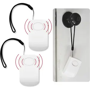 Door Handle  with 130dB Vibration Triggered Portable Door Alarms When Opened -  for , , , Hotel, Travel, Bedroom (2 Pack Door )
