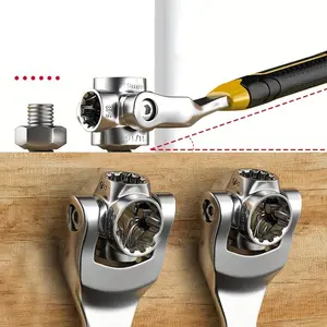 52-In-1 Socket Wrench Set, Ratcheting Wrench Set with Non-Slip Handle and Rotating Design, Durable and Easy to Use, Ideal for Home and Car Repair Tools