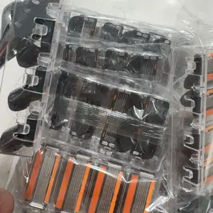 6-Layer Ergonomic Rotating Head Shaver Kit for Men - Anti-Slip Surface, Moisturizing Unscented Hair Removal Razor with 1 Handle, 24/48 Sharp Refill Blades for Daily & Head Shaving