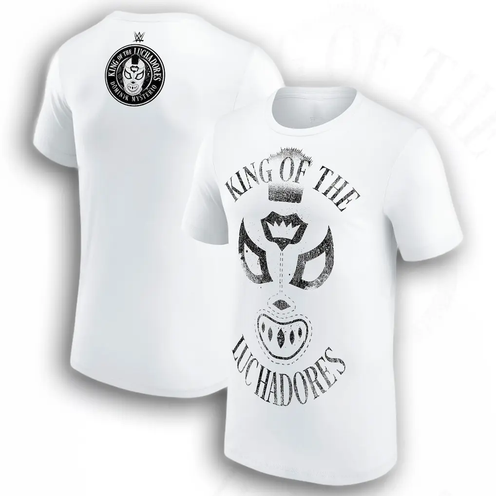 Men's Women's Wrestling King of The Luchadores Graphic Tee, White Unisex Shirt, Luchador Fan Gift, Cool Streetwear Casual Tee, Him Her