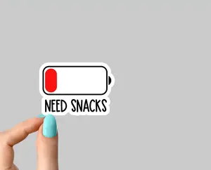 need snacks battery sticker, snacks sticker funny snack battery stickers, funny snacks stickers for tumbler and laptops, snacks sticker Car sticker
