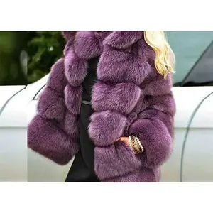 Women’s faux fox fur coats, maxi coats, turn-down collar, thick and warm, elegant autumn/winter open-stitch fur jackets, warm streetwear, women’s hoodies