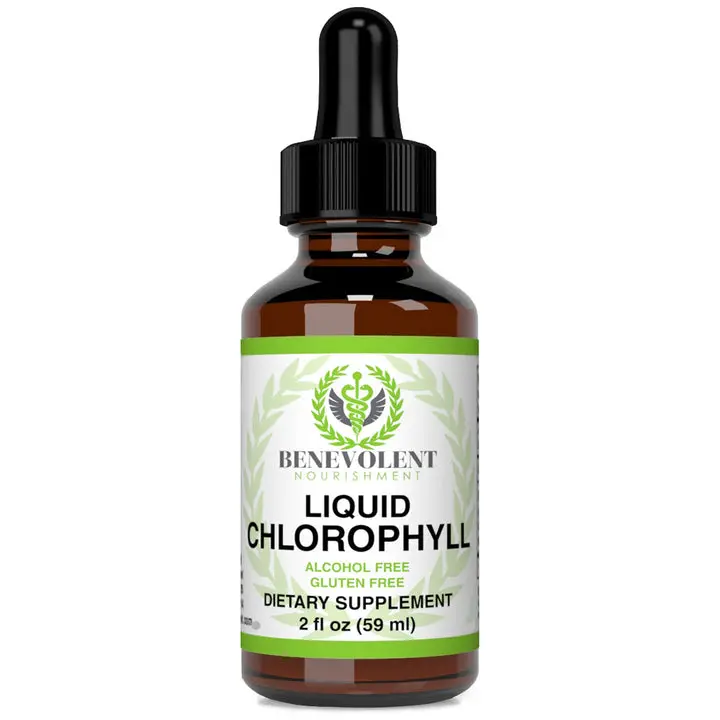 Liquid Chlorophyll Drops (4 Month Supply) Healthcare Supplement - Natural Deodorant and Detox - Gut Support Healthcare Liver