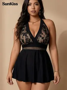 SunKiss Slimming One Piece Swimsuit for Women Ruched Waist Tummy Control Push Up Bathing Suit Beach Vacation Swimwear Triangle Low Rise Thong Bottom Minimal Coverage Polyester Swimsuit Tanning Beachwear Viral Summer Look