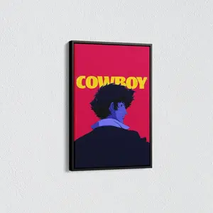 Cowboy Anime Poster, Cowboy Canvas, Cowboy Bebop Poster Print, Anime Art Vintage 90s Manga Poster, Unique Wall Decor, Popular Poster Art