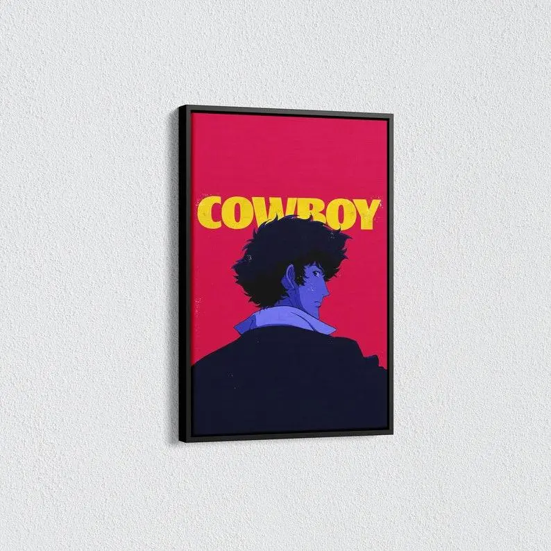 Cowboy Anime Poster, Cowboy Canvas, Cowboy Bebop Poster Print, Anime Art Vintage 90s Manga Poster, Unique Wall Decor, Popular Poster Art