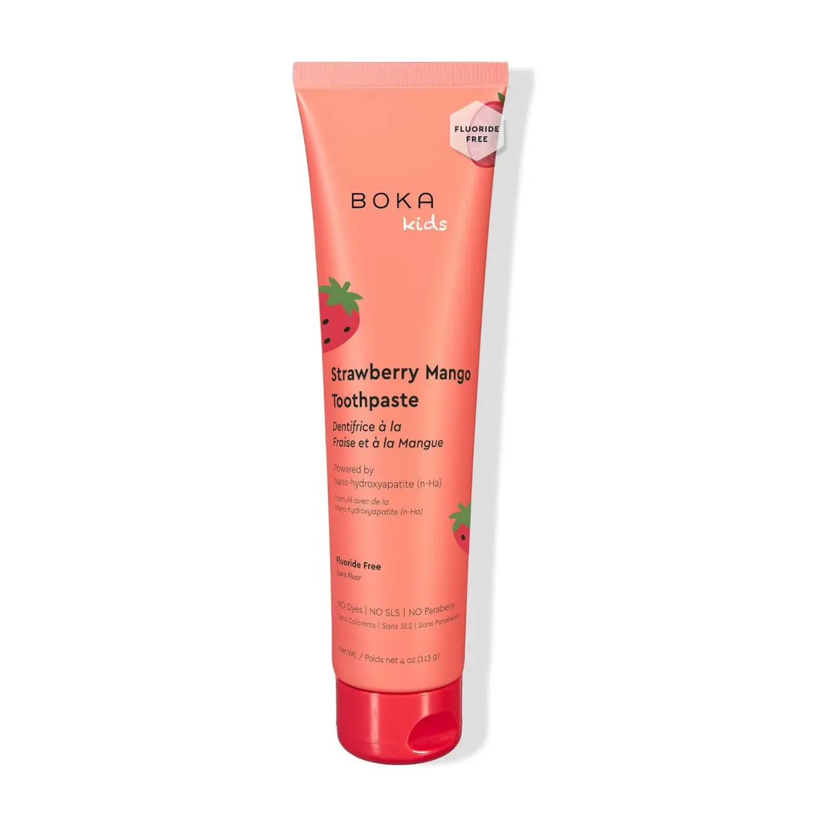 Boka Fluoride Free Toothpaste Nano Hydroxyapatite Toothpaste - Strawberry Mango Flavor