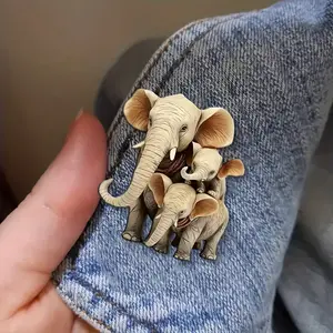 1 creative acrylic brooch, fashion cute walking elephant a brooch for men and women suit brooch, sweater scarf coat accessories