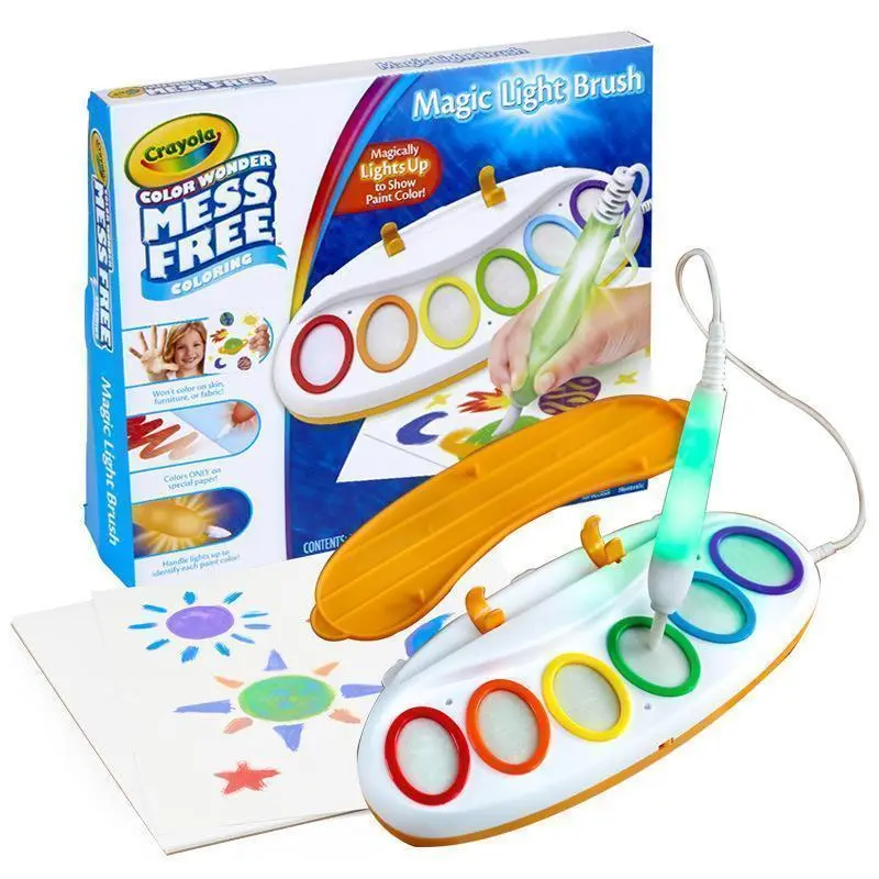 Display Colorful Glowing Wonder Magic Light Brush, Mess Free Painting Station for Kids Drawing Graffiti Art Pen Birthday Gift toddler toy