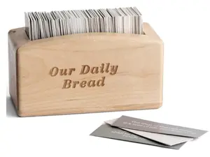 Our Daily Bread Wood Promise Box - 240 Promises from The Word of God - Sharable Scripture Cards (J4531),Brown
