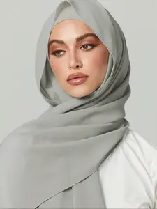 Women's Hijab Scarf Set with Tie Hat, Elegant Chiffon Shawl, All-Seasons Accessory, Perfect for Abaya & Ramadan
