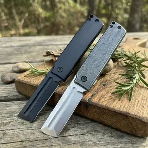 5915 Folding Knife 8Cr13MoV Steel Blade 420 Stainless Steel Handle Compact Outdoor Folding EDC Tool Camping Fishing Everyday Portable Fruit Pocket Knife Men's Birthday Gift