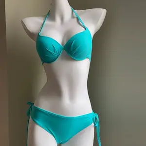 Korean Style Hot Spring Vacation Beach Bikini Swimsuit for Women with Underwire Push-Up Sexy Three-Piece Set