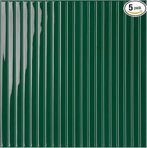 Wall Panel, 3D Fluted Textured Panel (Hunter Green,12" x 12")