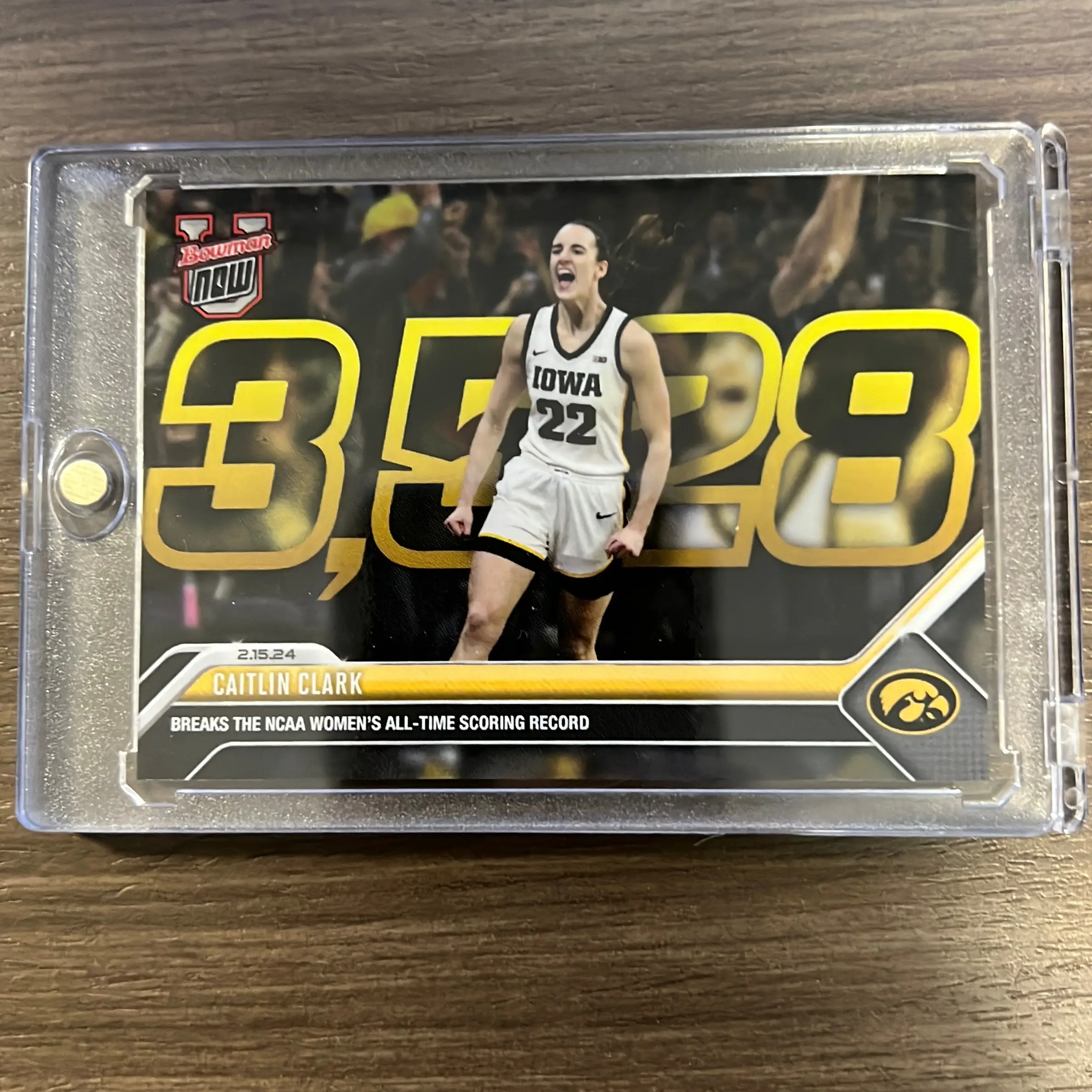 Caitlin Clark scoring record rookie card