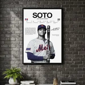 [ SPORT UNFRAMED - SALE UP TO 45% ] Juan Soto Hardline Series Baseball Sports Poster Star Player Wall Art Decor