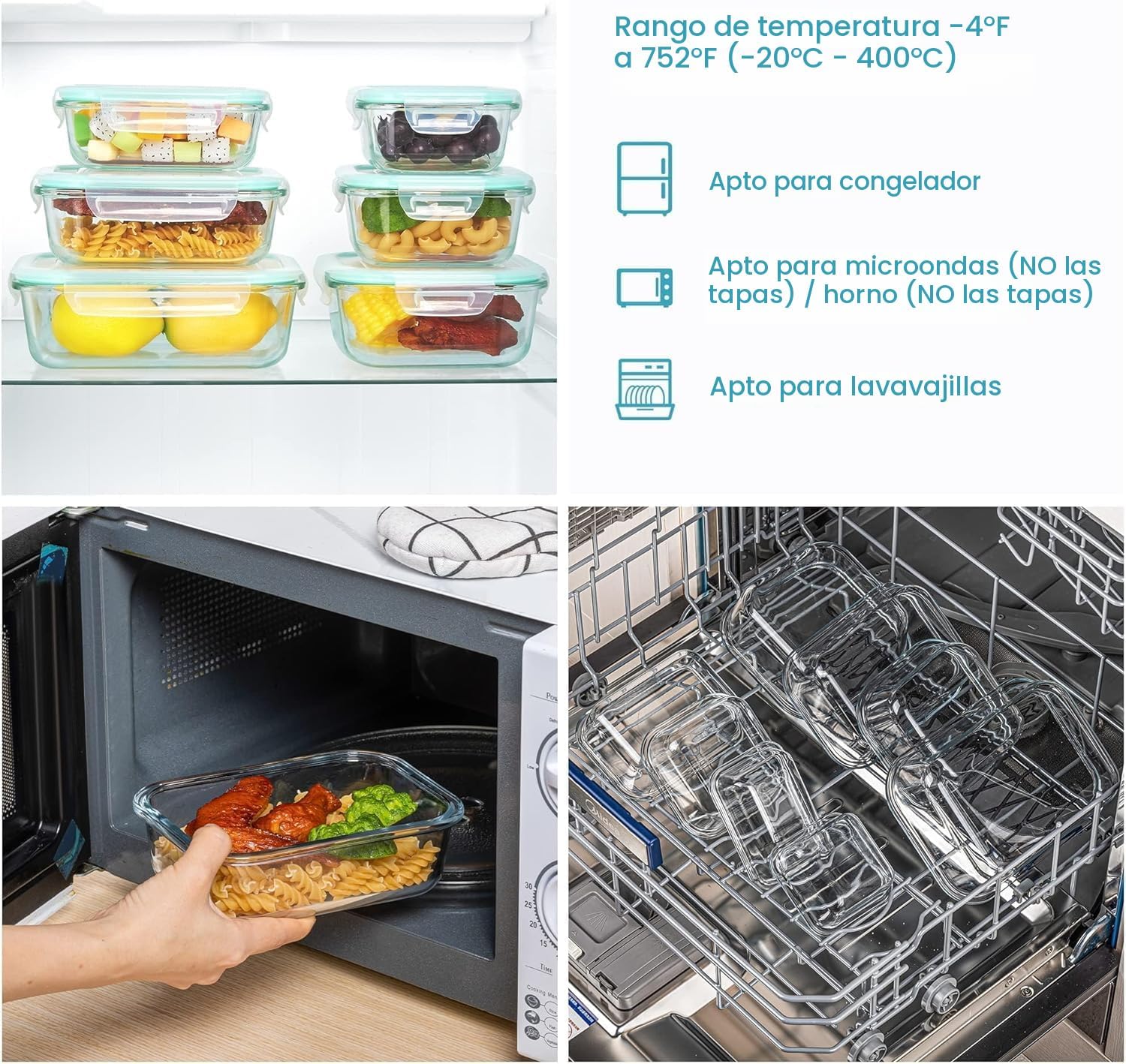 18-Pack Multi-Size Glass Food Storage Containers, 6 Sizes Square&Rectangle, Airtight Leakproof, Oven/Microwave/Freezer Safe (BPA-Free) 18-Pack Multi-Size Glass Food Storage Containers, 6 Sizes Square&Rectangle, Airtight Leakproof, Oven/Microwave/Freezer Safe (BPA-Free)
