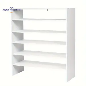 Living Room Bedroom 1pc 3-in-1 Shoe Rack, 5-Tier Shoe Organizer, Wood Storage Shelf For Shoes, Multi-Shape Shoes Shelves, Ideal For Entryway