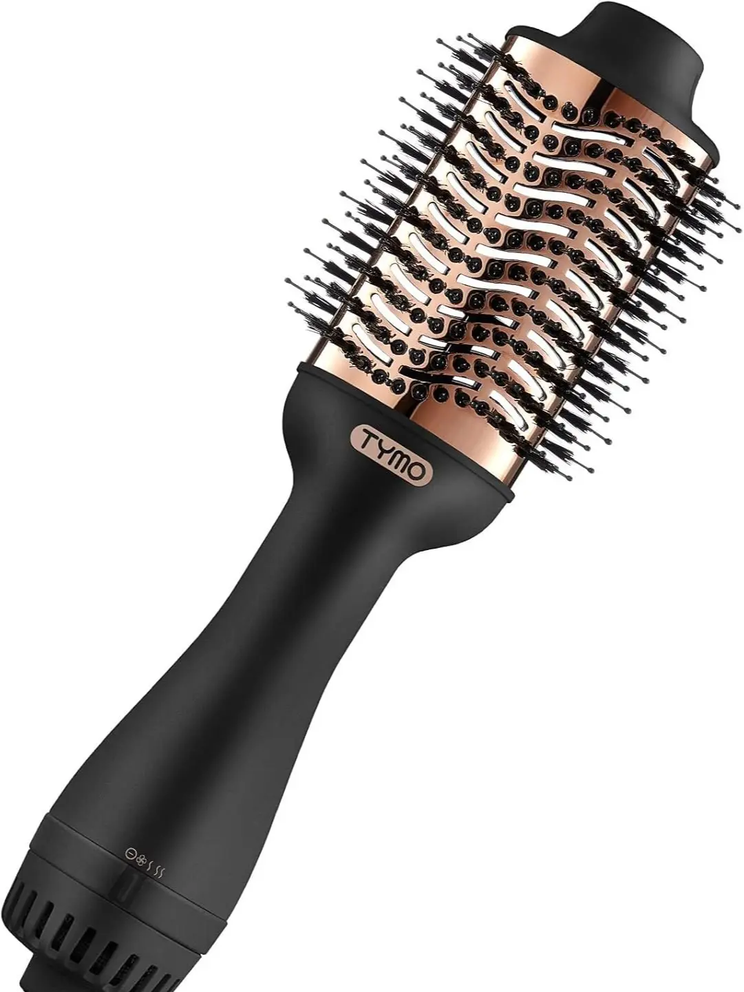 TYMO Hair Dryer Brush Blow Dryer Brush in One, 4 in 1 Ionic Hairdryer and Styler Volumizer with Oval Titanium Barrel, Hot Air Straightener for Smooth Frizz-Free Blowout, Gold, 2.85 Inch