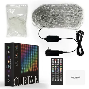 Curtain Lights, Smart LED Curtain Lights with Music Sync, Dynamic DIY Window String Lights, 5 x 6.6FT, 540 RGBIC, Waterproof, Great for Bedroom, Living Room Backdrop Indoor Decoration
