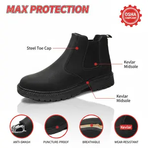 Durable Outdoor Comfortable Waterproof Anti-slip Safety Shoes Puncture-proof Splash-proof Smash-proof Breathable Unisex Chef Work Shoe Multi-functional Sneakers