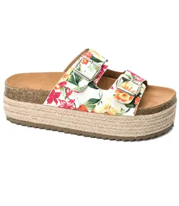 Corkys No Filter White Floral Sandals