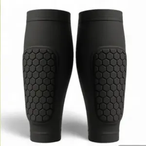 Sports Calf Guard with Shockproof Padding, Honeycomb Cushion, Breathable & Stretchable, Soccer Basketball Volleyball Gear for Men & Women