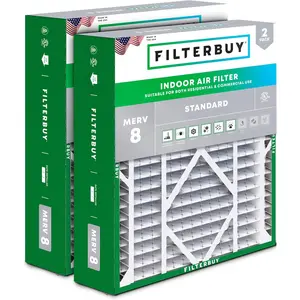 Filterbuy 20x26x5 Air Filter (2-Pack), Pleated MERV 8 Dust Defense HVAC AC Furnace Air Filters for Electro-Air, Emerson, Lennox, White Rodgers, and More