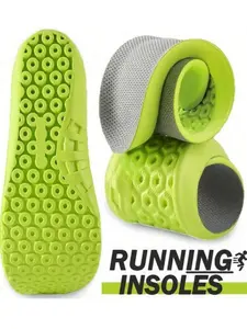 1Pair Sports Insoles for Running Shoes, Soft High-Elastic Shock Absorption, Breathable Cushion Shoe Inserts for Men & Women, Trim-to-Fit Design, Comfortable Support for Running, Walking, Training & Daily Wear