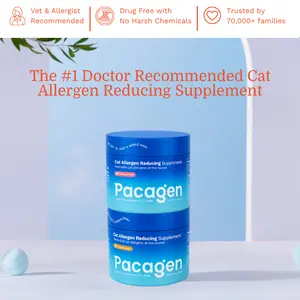 Cat Allergen Reducing Supplement - Removes 98% of Active Cat Allergens - Allergist Recommended