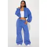 On The Go Fleece Pant Set - Blue