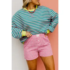 The Mina Gingham Cuffed Shorts