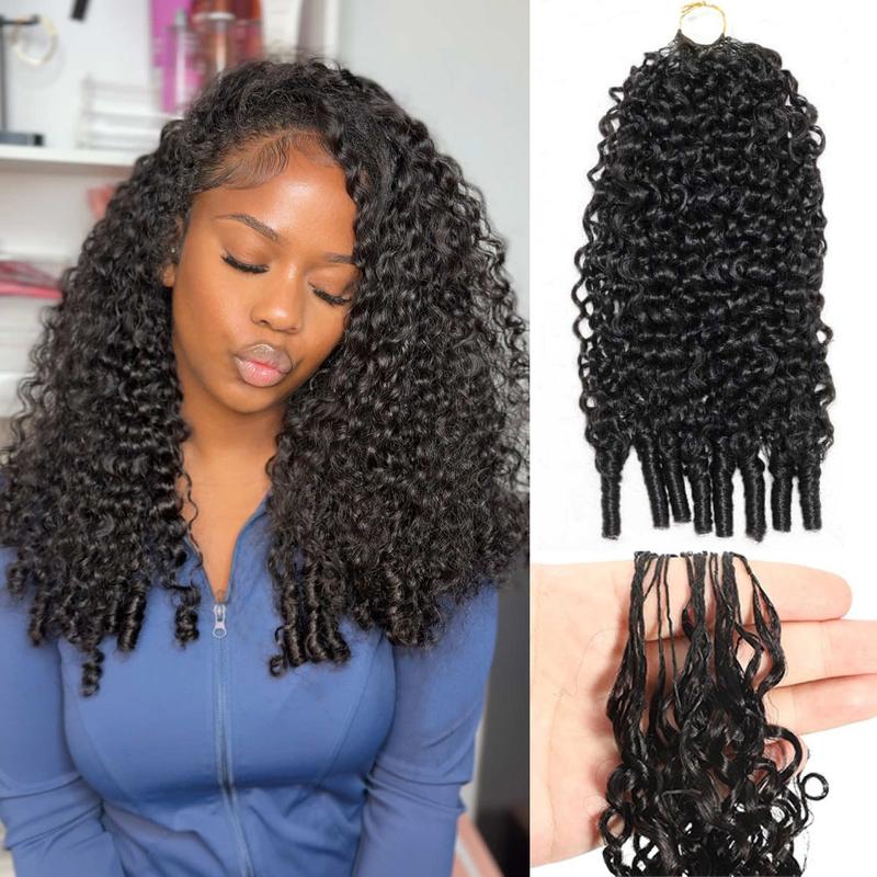 OQ HAIR Crochet Human Hair Burmese Curly Braiding Hair Bundles 50g Knotless Pre-Separated Invisible Crochet Hair Extensions